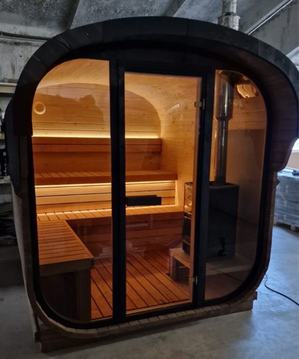 Design selv – Udendørs Buet Tønde Sauna - Image 7