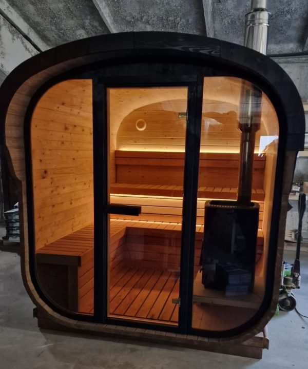 Design selv – Udendørs Buet Tønde Sauna - Image 6