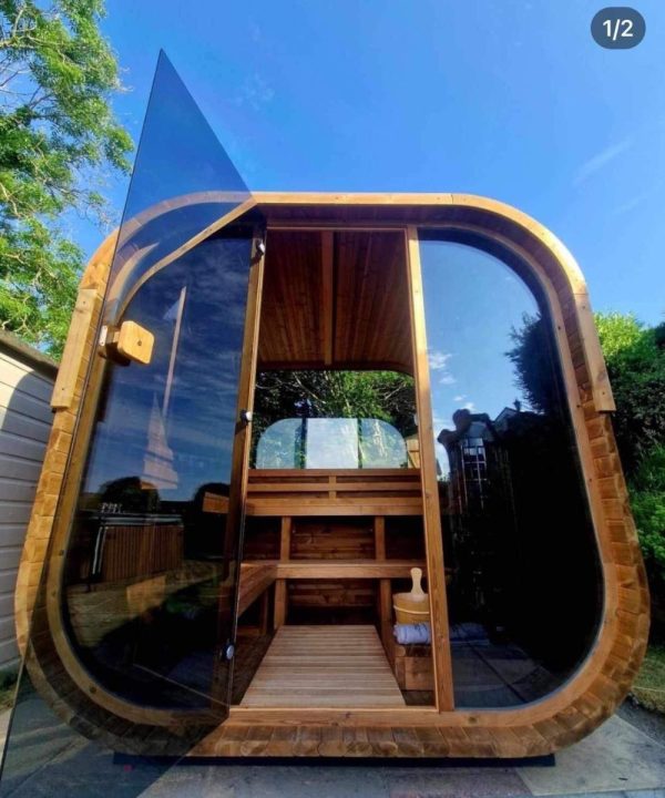 Design selv – Udendørs Buet Tønde Sauna - Image 13