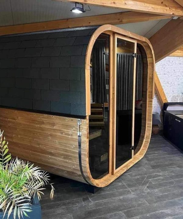 Design selv – Udendørs Buet Tønde Sauna - Image 14