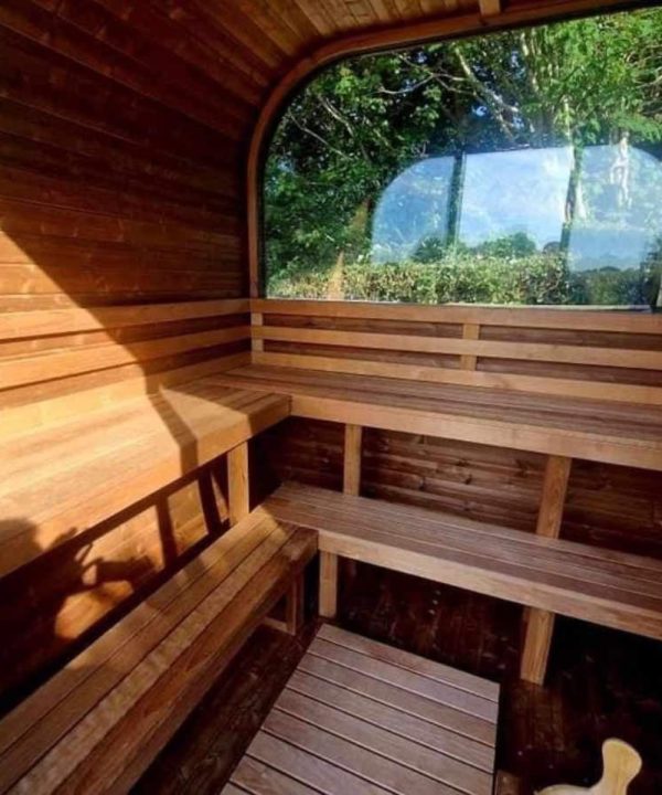 Design selv – Udendørs Buet Tønde Sauna - Image 12