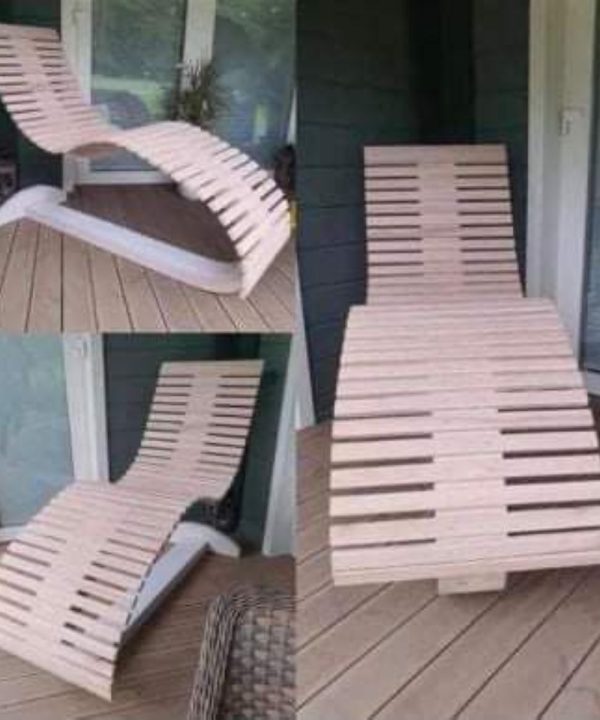 Ergonomisk Solstol i Massivt Aske Træ - Image 3