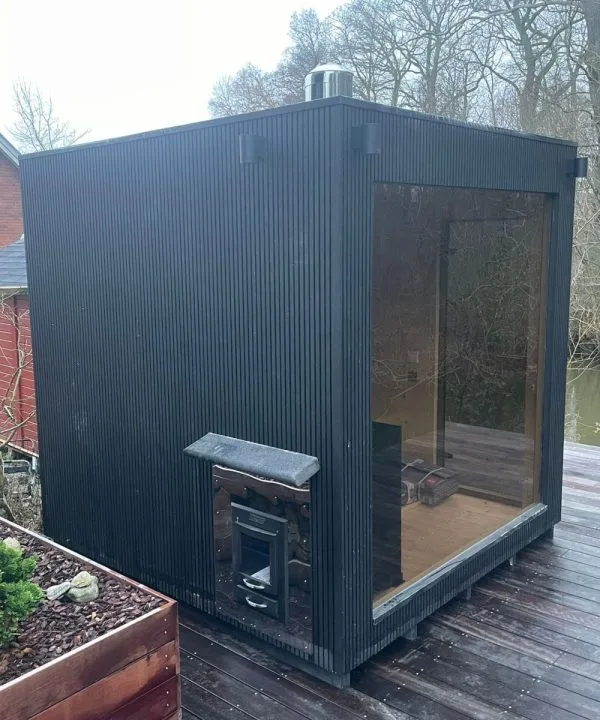 Sauna sort cube – Brændeovn – 6/8 pers