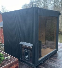 Sauna sort cube – Brændeovn – 6/8 pers