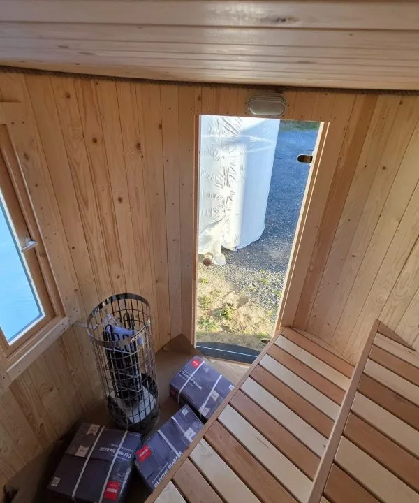 Vertical tønder sauna – El – 3/4 pers med vindue - Image 3