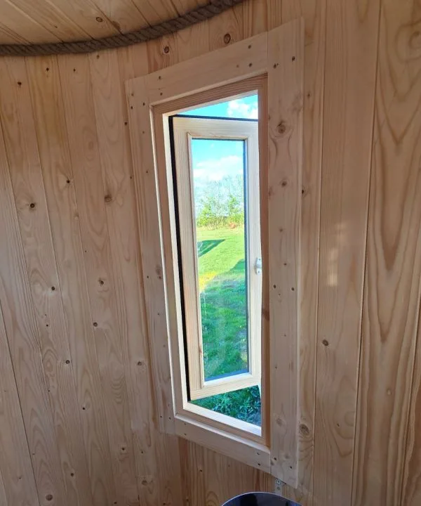 Vertical tønder sauna – El – 3/4 pers med vindue - Image 5