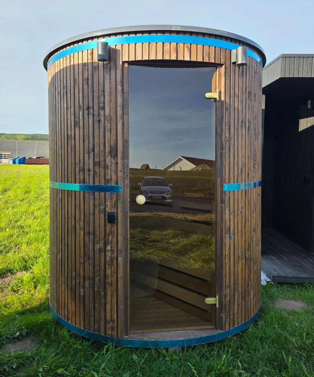 Vertical tønder sauna – El – 3/4 pers mørkebrun