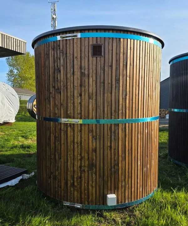 Vertical tønder sauna – El – 3/4 pers mørkebrun - Image 2