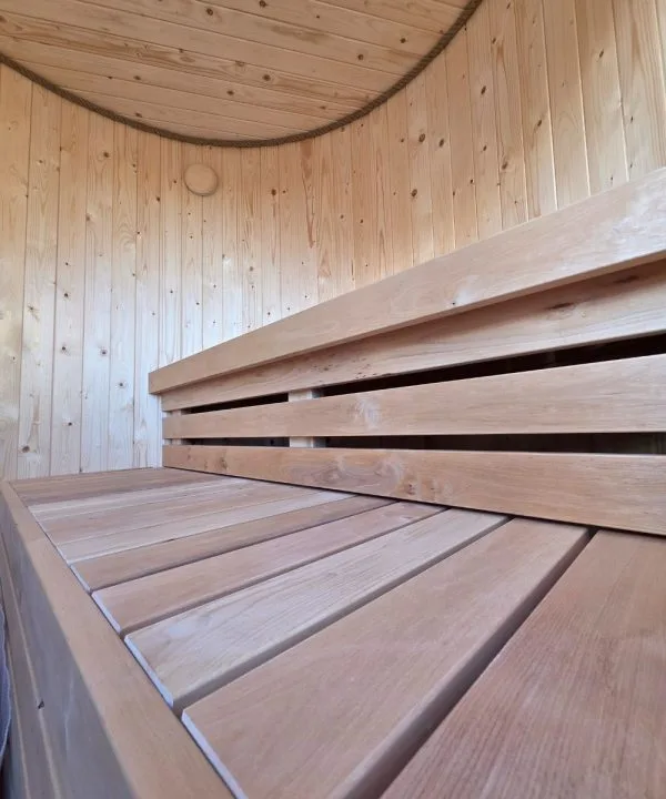 Vertical tønder sauna – El – 3/4 pers mørkebrun - Image 7