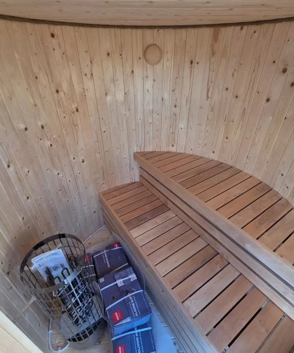 Vertical tønder sauna – El – 3/4 pers mørkebrun - Image 5