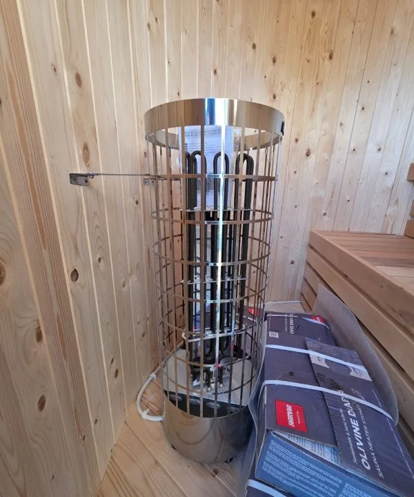 Vertical tønder sauna – El – 3/4 pers mørkebrun - Image 6