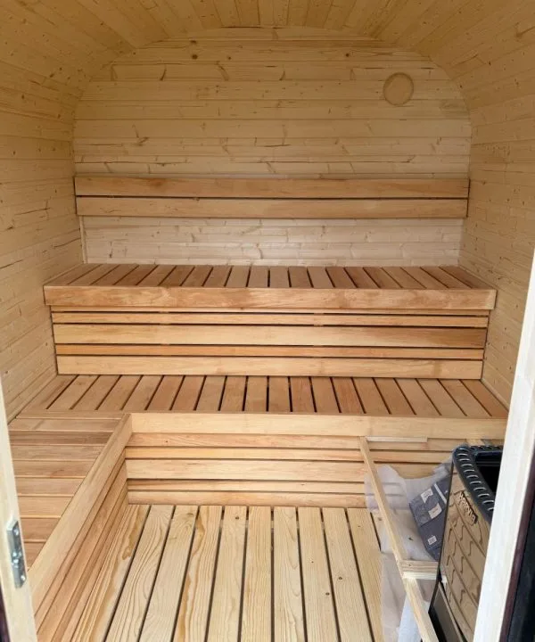 Design selv – Udendørs Buet Tønde Sauna - Image 19