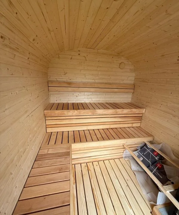 Design selv – Udendørs Buet Tønde Sauna - Image 21