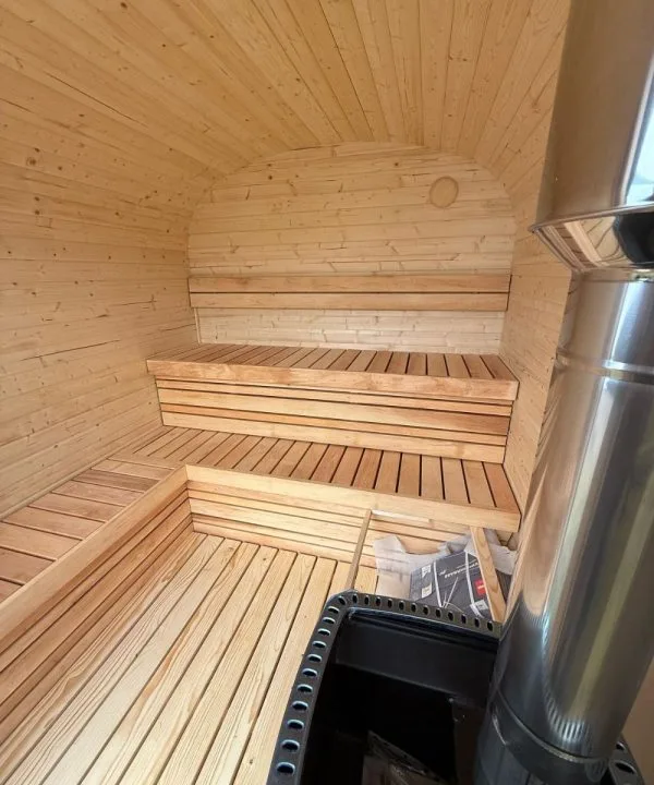 Design selv – Udendørs Buet Tønde Sauna - Image 20