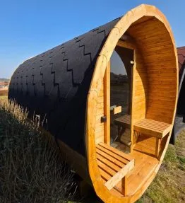 Premium tønde sauna – 7/8 pers