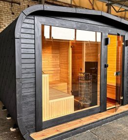 Lux Sauna – Brændeovn/EL – 7/8 Per